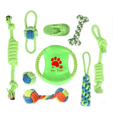 Jouets en corde de coton noués pour nettoyage des dents du chien