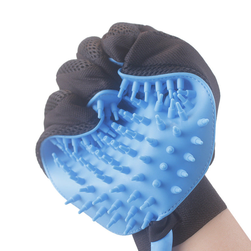Brosse de bain 2-en-1 pour chien et chat avec douchette massante relaxante