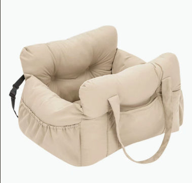 Panier de voyage pour chien, motif à pois