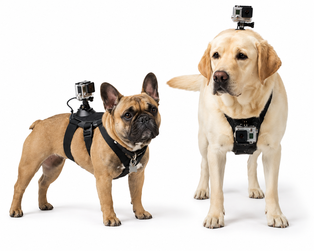 Harnais GoPro pour chien avec support caméra poitrine, vue principale