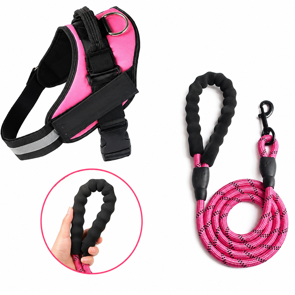 Laisse assortie incluse avec le harnais gilet pour chien