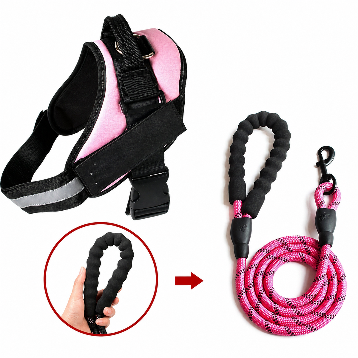Guide des tailles du harnais gilet anti-traction pour chien
