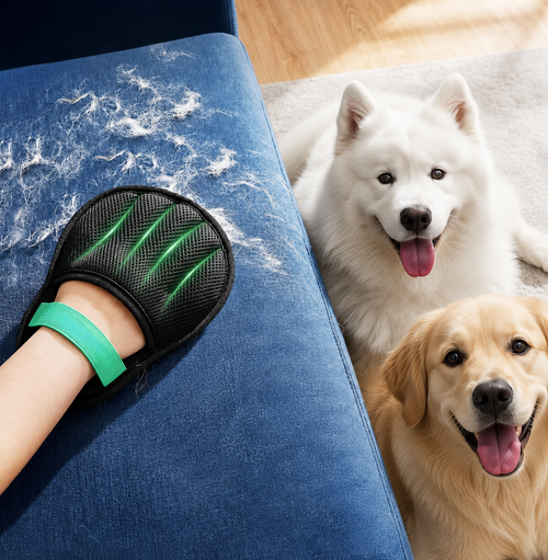Gant anti-poils effet statique pour chat et chien, vue principale