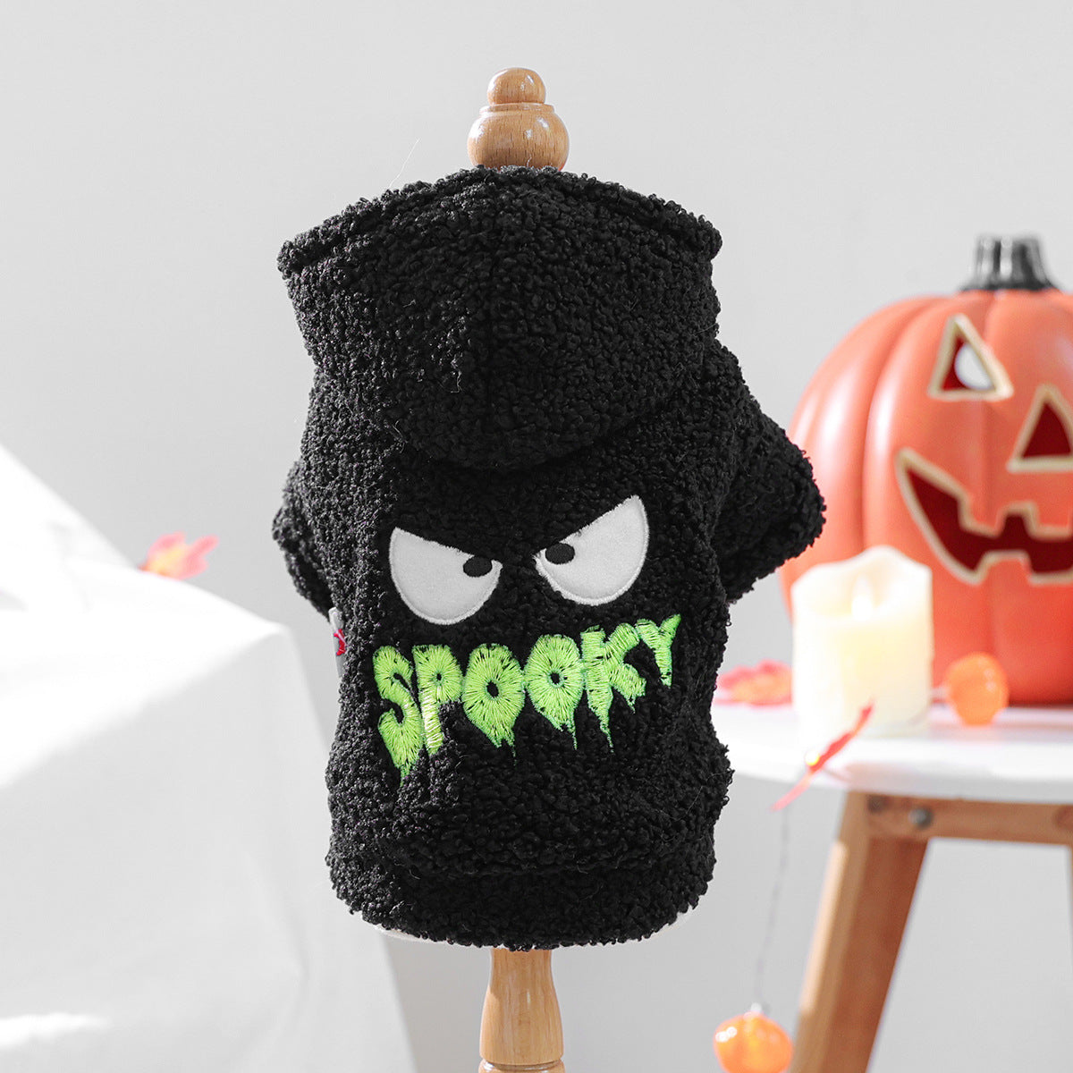 Guide des tailles du sweat Halloween Spooky pour chien et chat