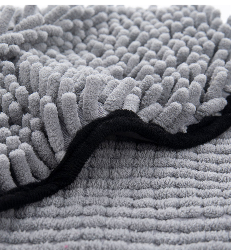 Gant serviette de bain en microfibre chenille pour chien et chat, vue principale