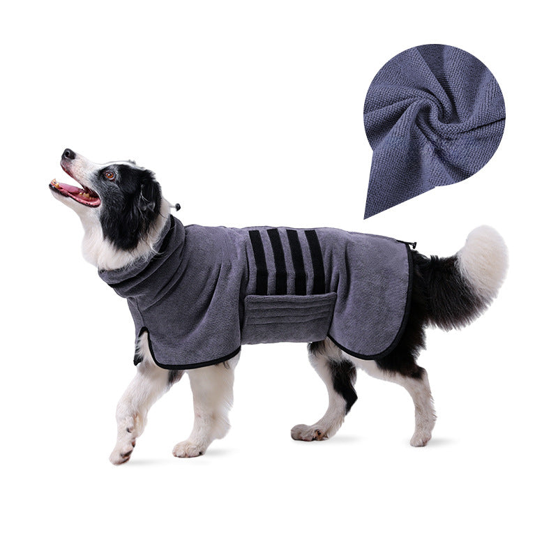 Peignoir absorbant pour chien, coloris disponibles