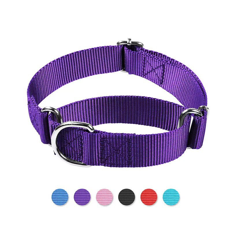 Collier-laisse anti-fugue coloris rose pailleté pour chien