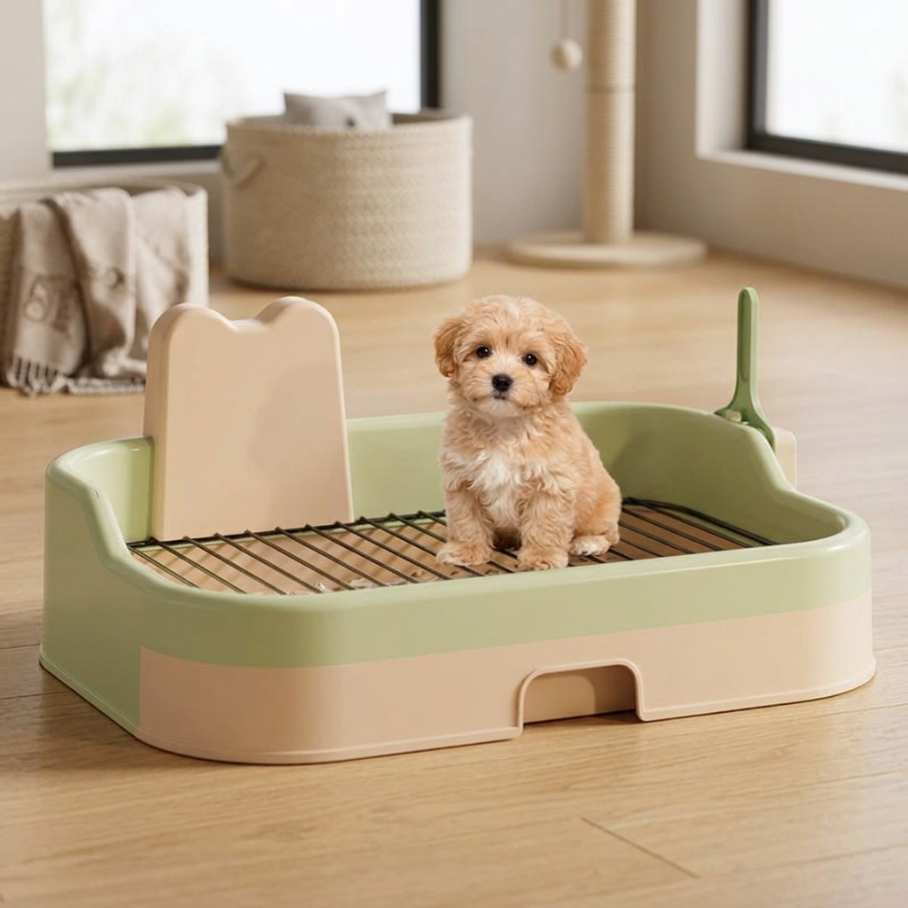 Toilette d'intérieur pour chiot avec grille – photo 5