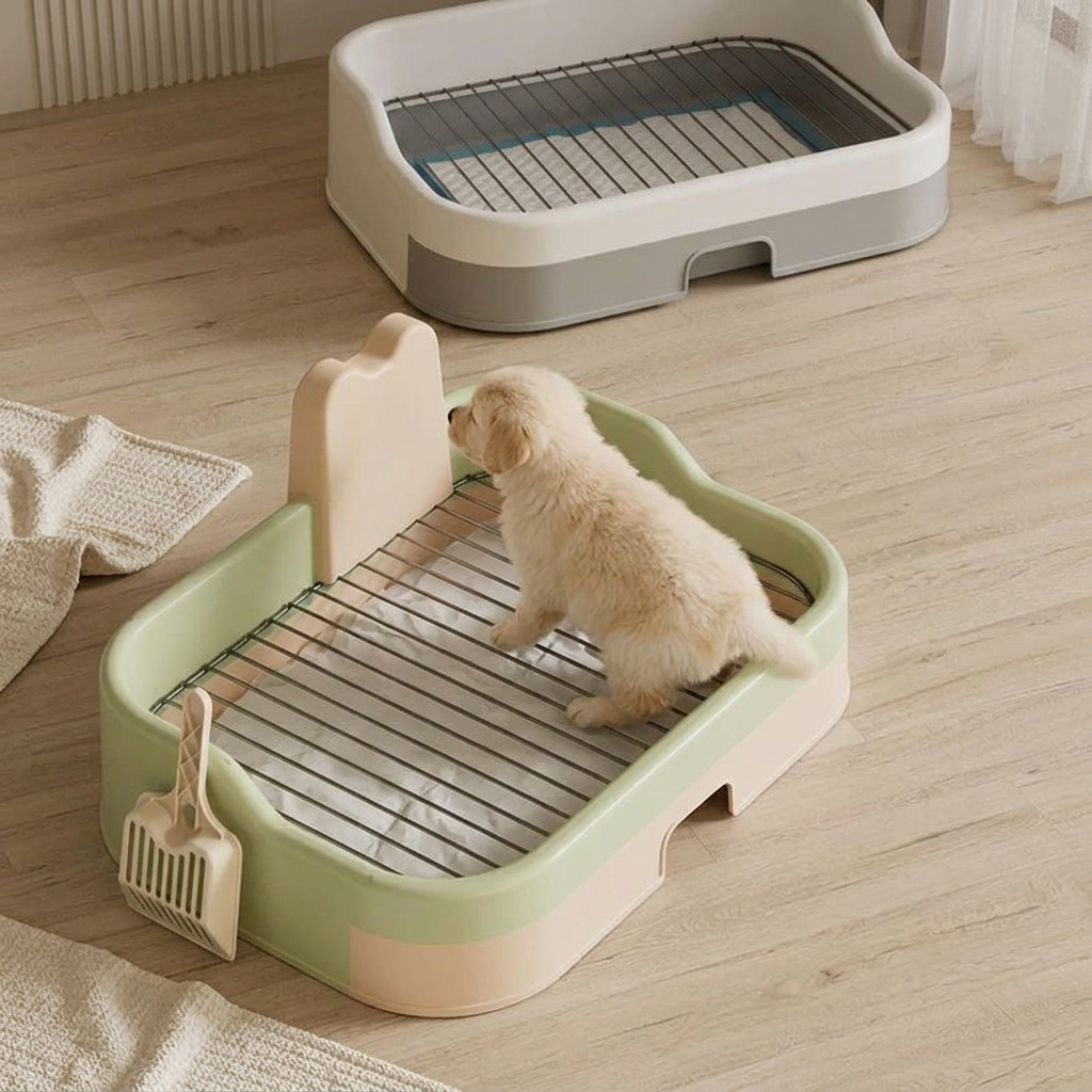 Toilette d'intérieur pour chiot avec grille – photo 8