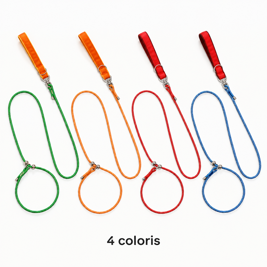 Laisse en P pour chien en 4 coloris